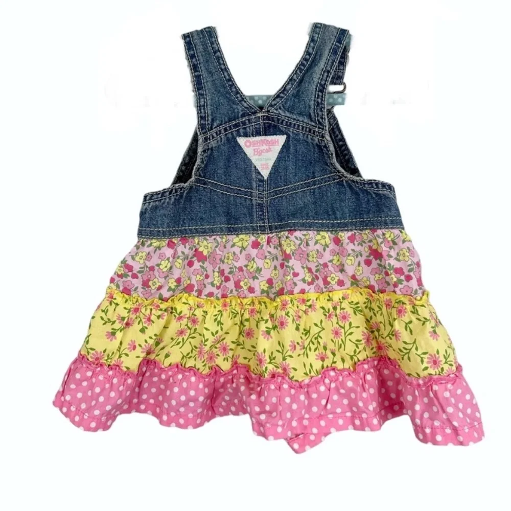 Oshkosh B’Gosh Floral Denim Overall Dress